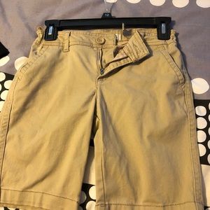 Khaki Bermuda uniform shorts